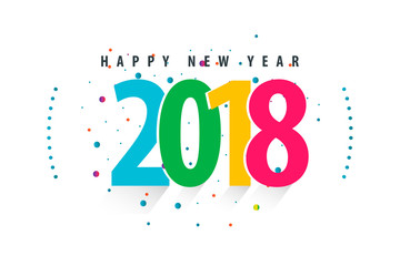 2018 Abstract New Year Lettering Design