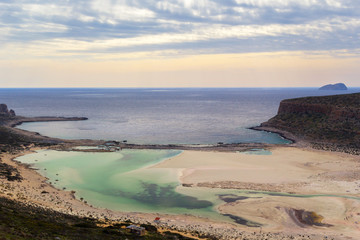 Beautiful beach in Balos Lagoon, Crete