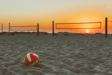 beach volleyball ball focus