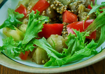 Turkish salad with eggplant