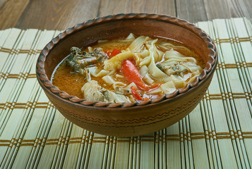 Romanian chicken soup