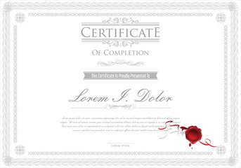 Certificate or diploma retro design template  - obrazy, fototapety, plakaty