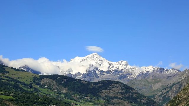 Passo del Gran San Bernardo, Time lapse nuvole