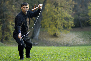 ninja with kusarigama © baiajaku