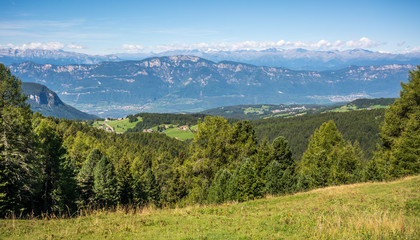 Fototapeta na wymiar Amazing mountains summer landscape in Dolomites, South Tyrol, Italy. The Oclini Pass