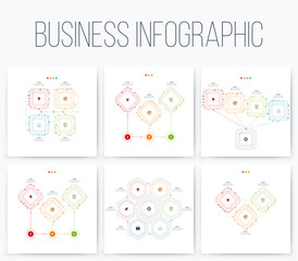 Set with infographics