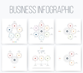Set with infographics