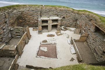 Scottish prehistoric site in Orkney. Skara Brae. Scotland 