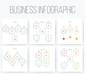 Set with infographics