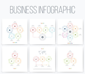 Set with infographics