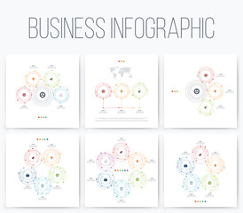 Set with infographics