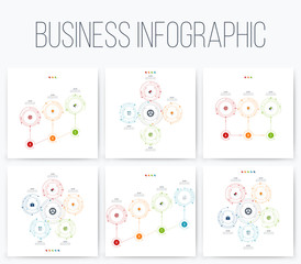 Set with infographics