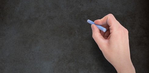Naklejka premium Composite image of hand writing with chalk