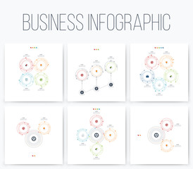 Set with infographics