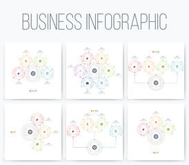 Set with infographics
