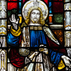 Bath Abbey Perpendicular Gothic Window Close up E Stained Glass