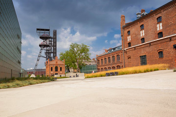 Katowice in Poland / Industrial landscape the old mine shaft © Rochu_2008