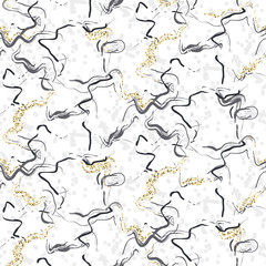Marble stone with glitter accents seamless white vector texture. Artificial stone grey and white vector background.
