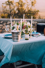 Romantic date at sunset