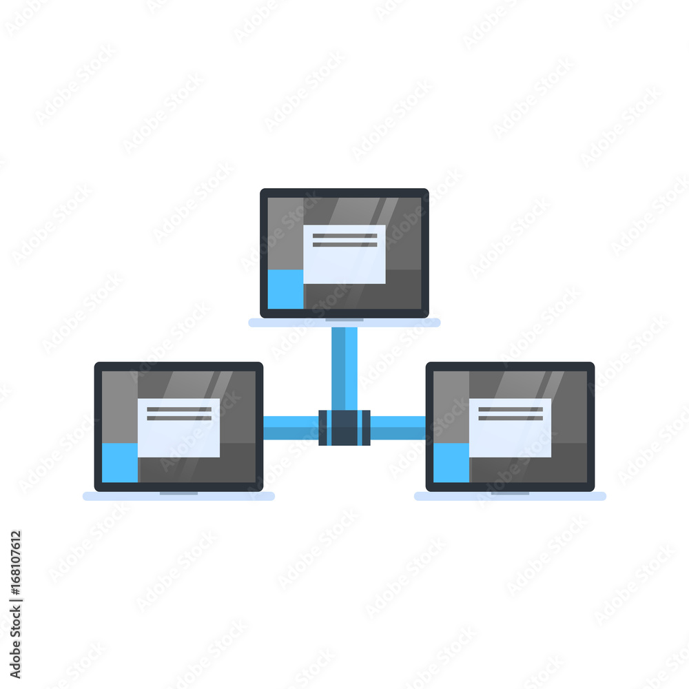 Poster data center access icon cloud computer connection hosting server database synchronize technology vec