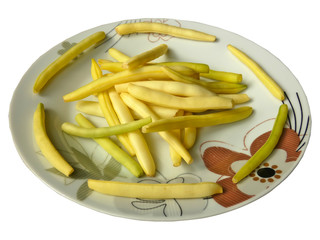 Asparagus (Asparagus Officinalis) Vegetables On Plate Isolated