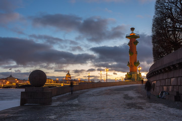 Fototapeta na wymiar Panoramic view of the historical center of Saint Petersburg