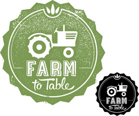 Farm to Table Fresh Menu Stamp
