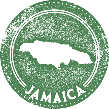Vintage Jamaica Caribbean Travel Stamp