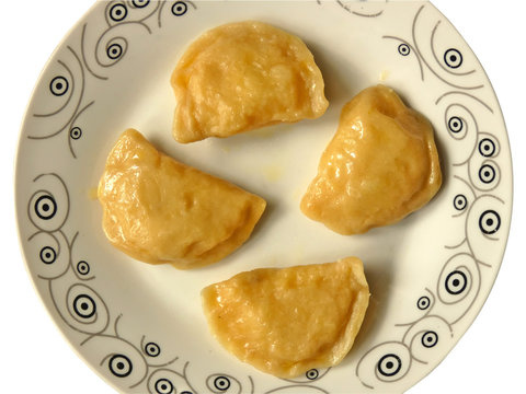 Pierogi Cooked Isolated