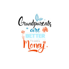 Happy Grandparents Day Greeting Card Banner Text Over White Background Vector Illustration