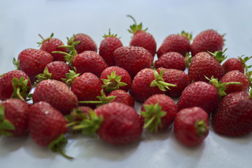 Delicious strawberries (background blurred)