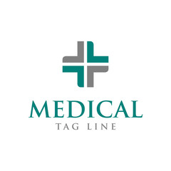 medical cross logo design template