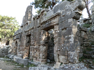 Landscape of Roman ruins near Anthalya