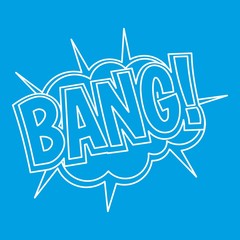 Bang, explosion icon, outline style