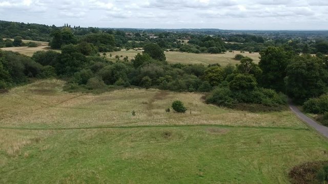 Aerial footage of Farnham's historic deer park in Surrey