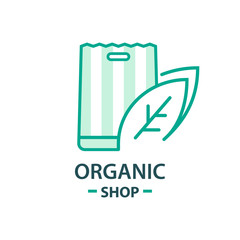 Healthy Organic eco vegetarian food Logo design vector template. Ecology Health eco Organic Logo fresh from farm vegetables