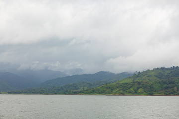 Hills and forest at lake arenal Costa Rica