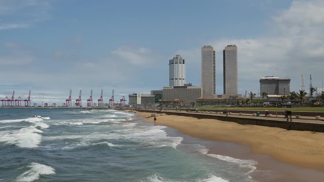 Galle face a five hectare ocean-side urban park, Colombo, Sri Lanka.