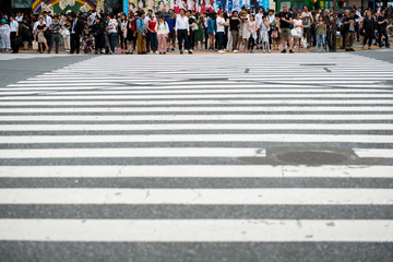 Tokyo Shibuya pedestrian crosswalk "Scramble"