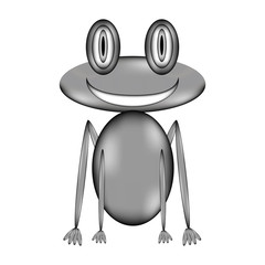 Frog sign icon.
