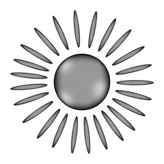 Sun sign icon.