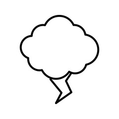 cloud and thunder icon