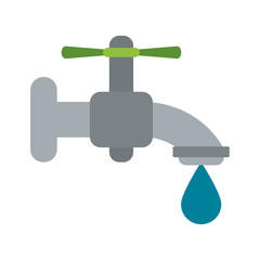 faucet with water droplet icon image vector illustration design