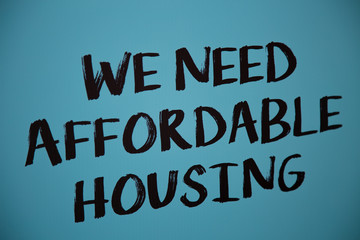 Written poster concept morgage unaffordable price