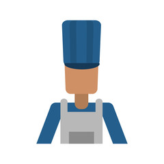 male chef or cook with apron avatar icon image vector illustration design