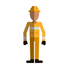 male firefighter avatar icon image vector illustration design
