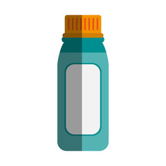 blank label flask healthcare related icon image vector illustration design