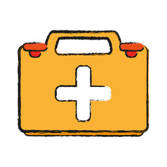 first aid kit healthcare related icon image vector illustration design
