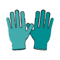 Fototapeta premium gloves healthcare related icon image vector illustration design
