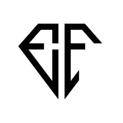 Obraz premium initial letters logo ef black monogram diamond pentagon shape